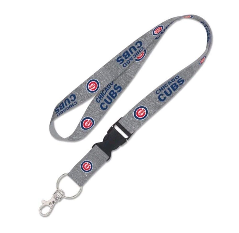 CHICAGO CUBS KEY CHAIN LANYARD W/ DETACHABLE BUCKLE 1" WIDE 22" LONG
